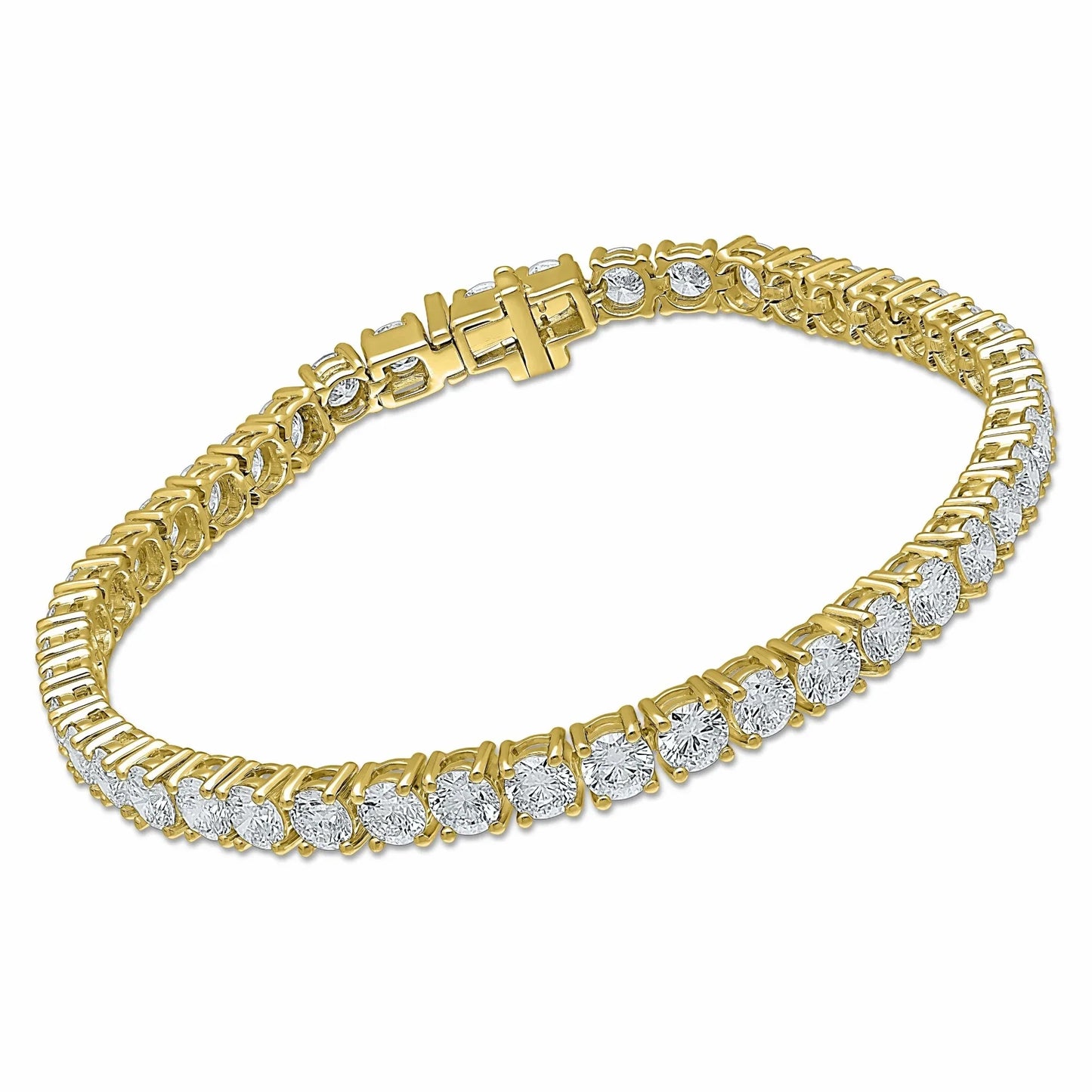 10.00 CT Lab-Grown Diamond Tennis Bracelet – 14K Gold - 14K White Gold & 14K Yellow Gold - The Lab Jewelry