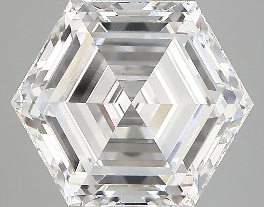 Lab Grown Diamond – HEXAGON – 5.55 ct – D/vvs2 – IGI - The Lab Jewelry