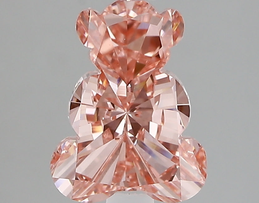 TEDDY BEAR lab grown diamond 2.00ct FANCY VIVID PINK/vs1