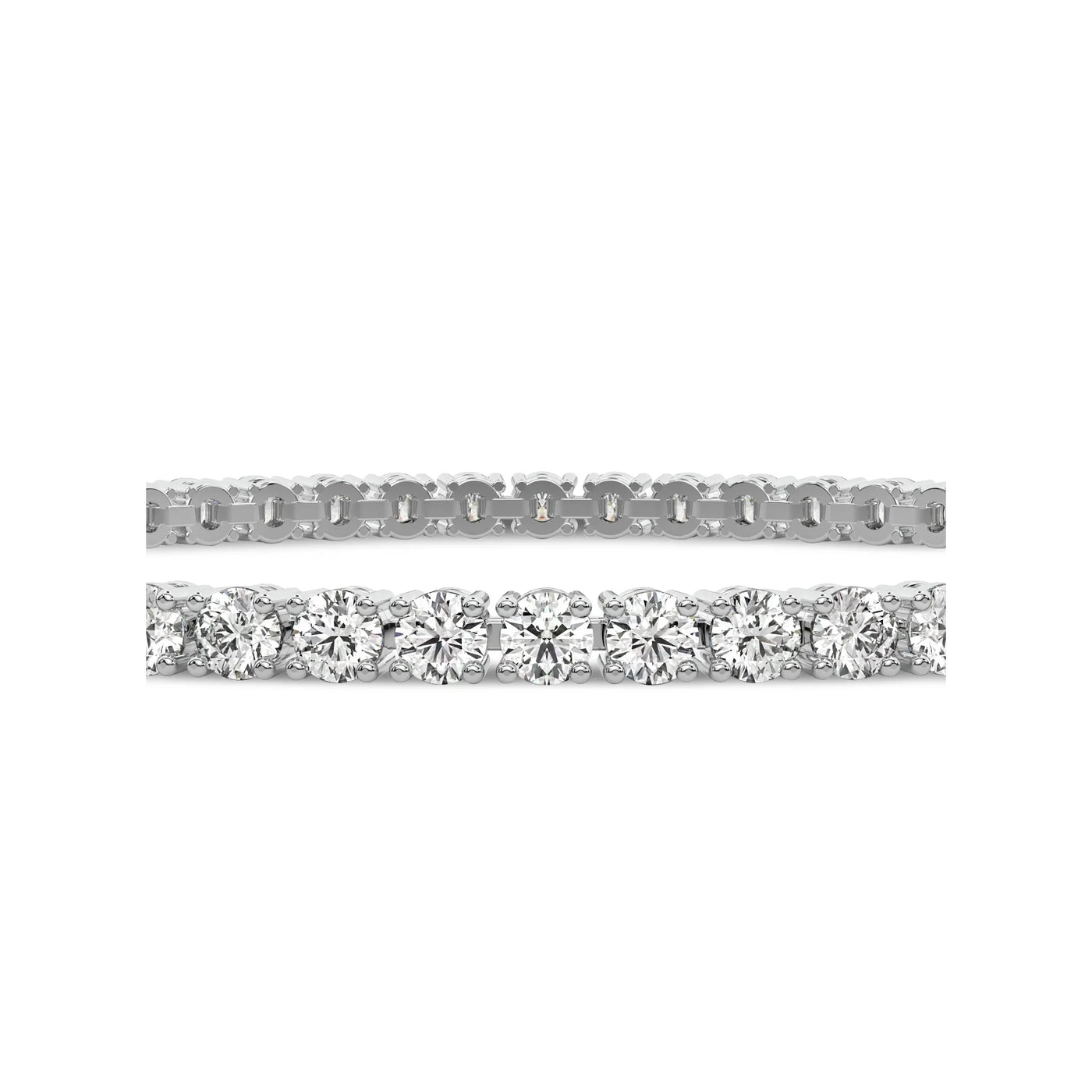 4.00 CT Lab-Grown Diamond Tennis Bracelet – 14K Gold - 14K White Gold & 14K Yellow Gold - The Lab Jewelry
