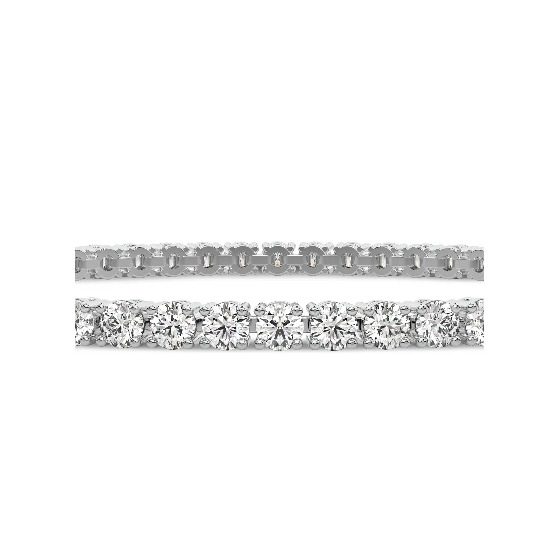 4.00 CT Lab-Grown Diamond Tennis Bracelet – 14K Gold - 14K White Gold & 14K Yellow Gold - The Lab Jewelry