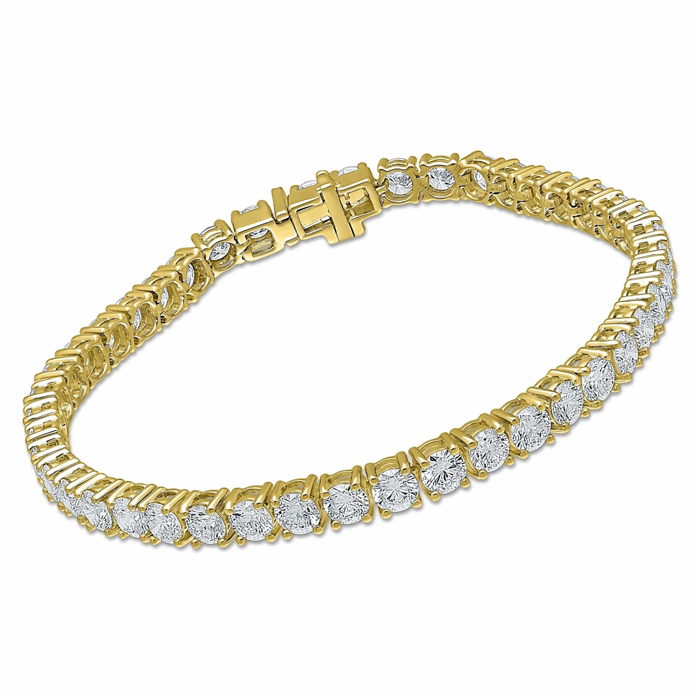 10.00 CT Lab-Grown Diamond Tennis Bracelet – 14K Gold - 14K White Gold & 14K Yellow Gold - The Lab Jewelry