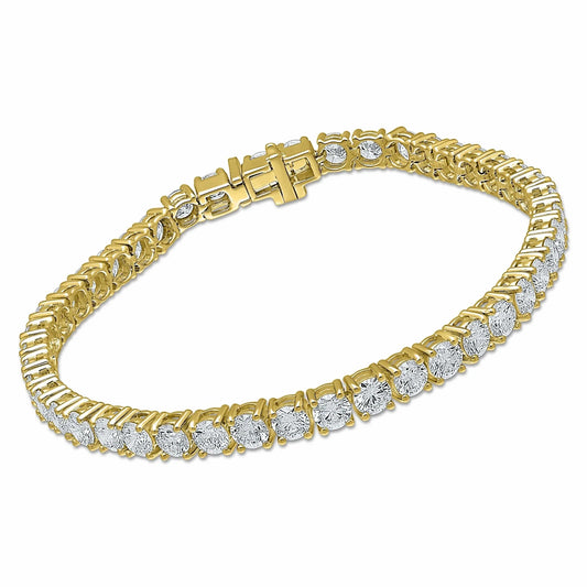 10.00 CT Lab-Grown Diamond Tennis Bracelet – 14K Gold - 14K White Gold & 14K Yellow Gold - The Lab Jewelry