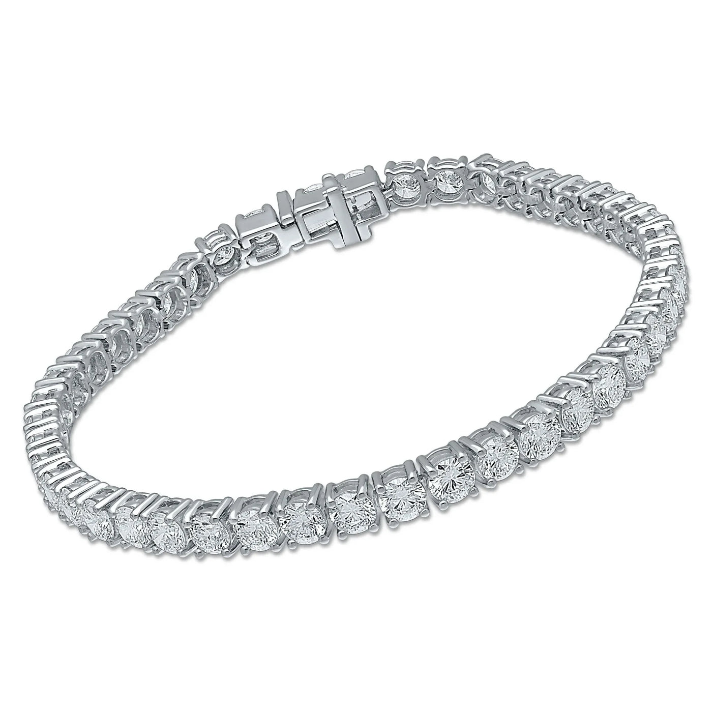 10.00 CT Lab-Grown Diamond Tennis Bracelet – 14K Gold - 14K White Gold & 14K Yellow Gold - The Lab Jewelry