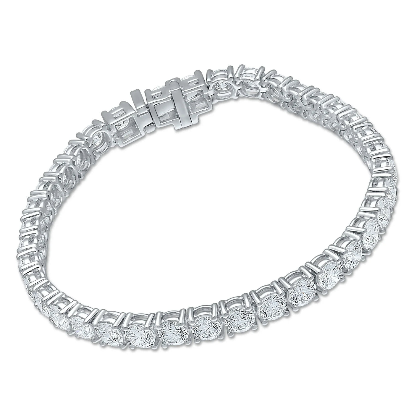12.00 CT Lab-Grown Diamond Tennis Bracelet – 14K Gold - 14K White Gold & 14K Yellow Gold - The Lab Jewelry