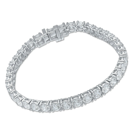 12.00 CT Lab-Grown Diamond Tennis Bracelet – 14K Gold - 14K White Gold & 14K Yellow Gold - The Lab Jewelry