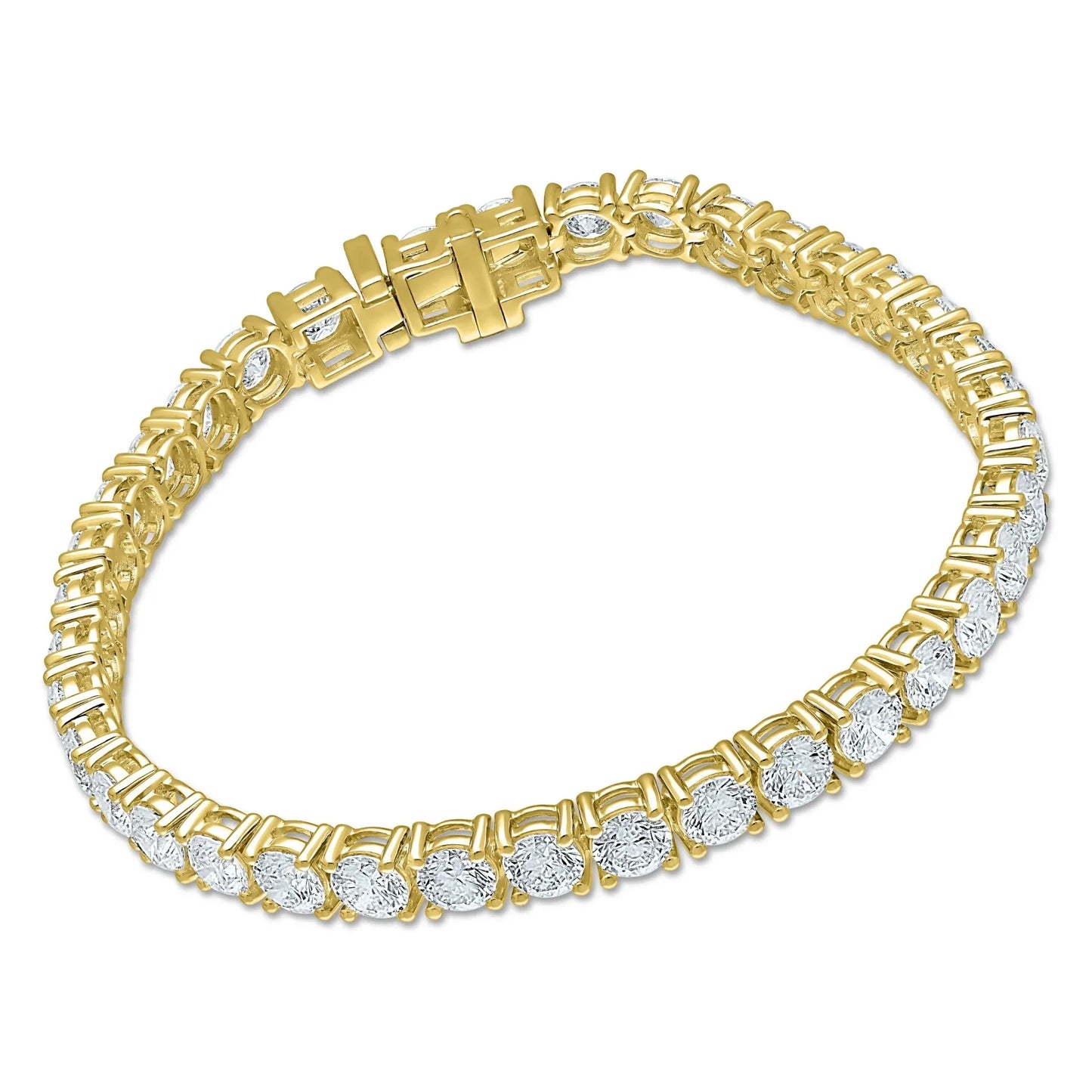12.00 CT Lab-Grown Diamond Tennis Bracelet – 14K Gold - 14K White Gold & 14K Yellow Gold - The Lab Jewelry