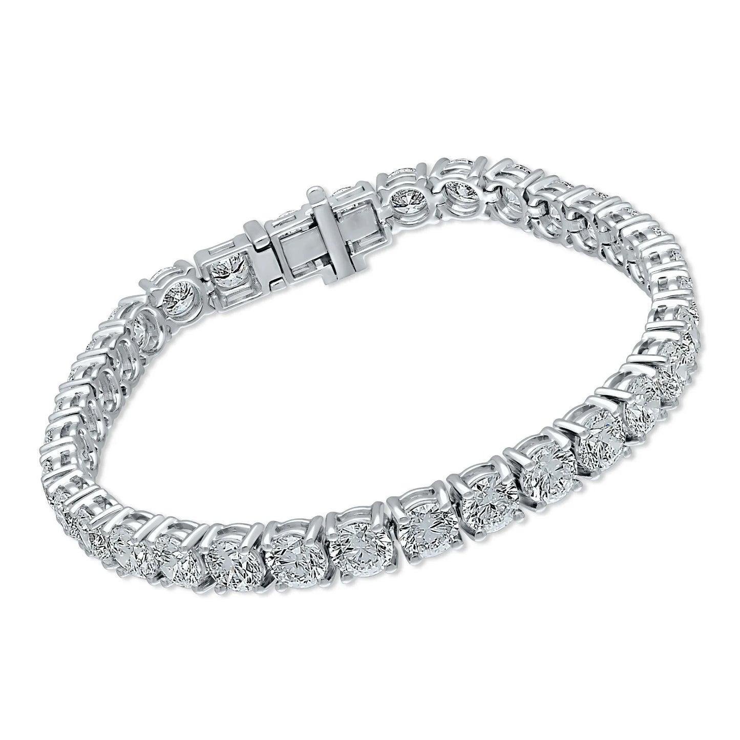 15.00 CT Lab-Grown Diamond Tennis Bracelet – 14K Gold - 14K White Gold & 14K Yellow Gold - The Lab Jewelry