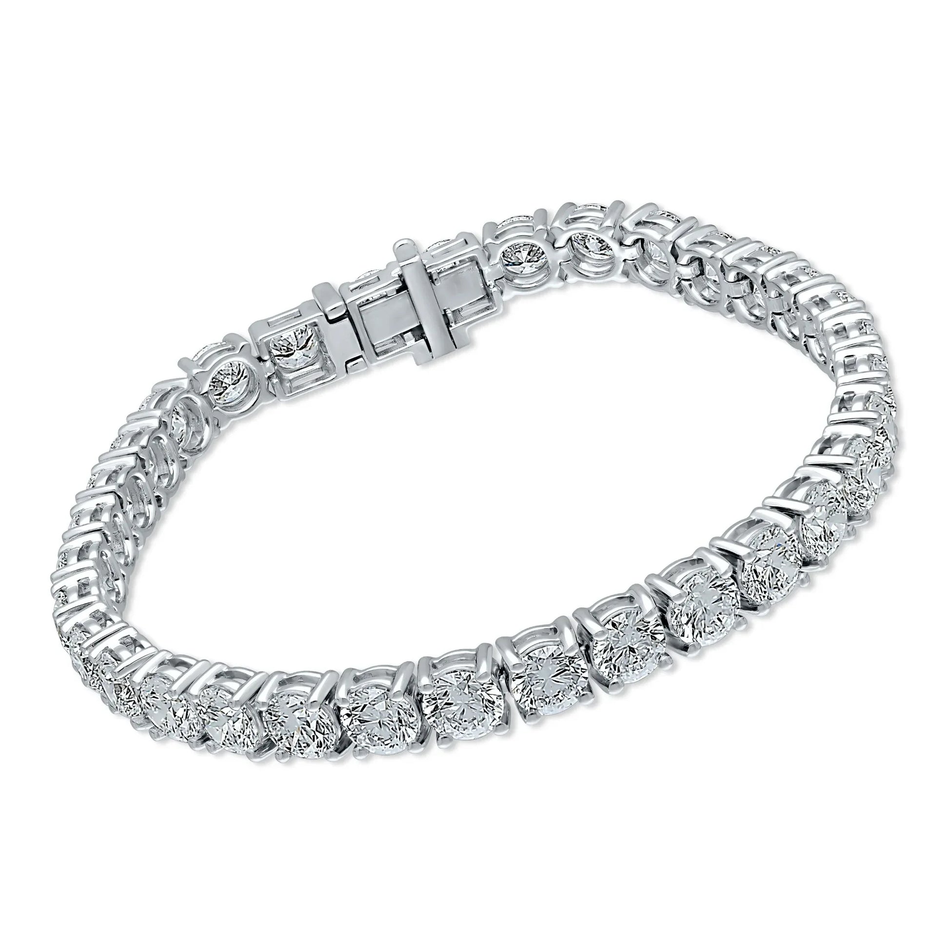 15.00 CT Lab-Grown Diamond Tennis Bracelet – 14K Gold - 14K White Gold & 14K Yellow Gold - The Lab Jewelry