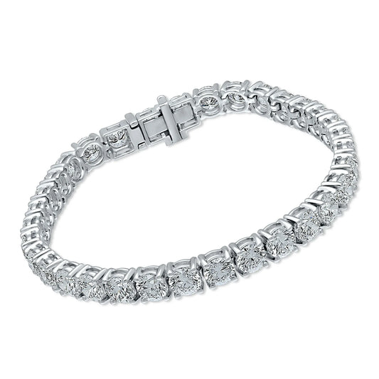 15.00 CT Lab-Grown Diamond Tennis Bracelet – 14K Gold - 14K White Gold & 14K Yellow Gold - The Lab Jewelry