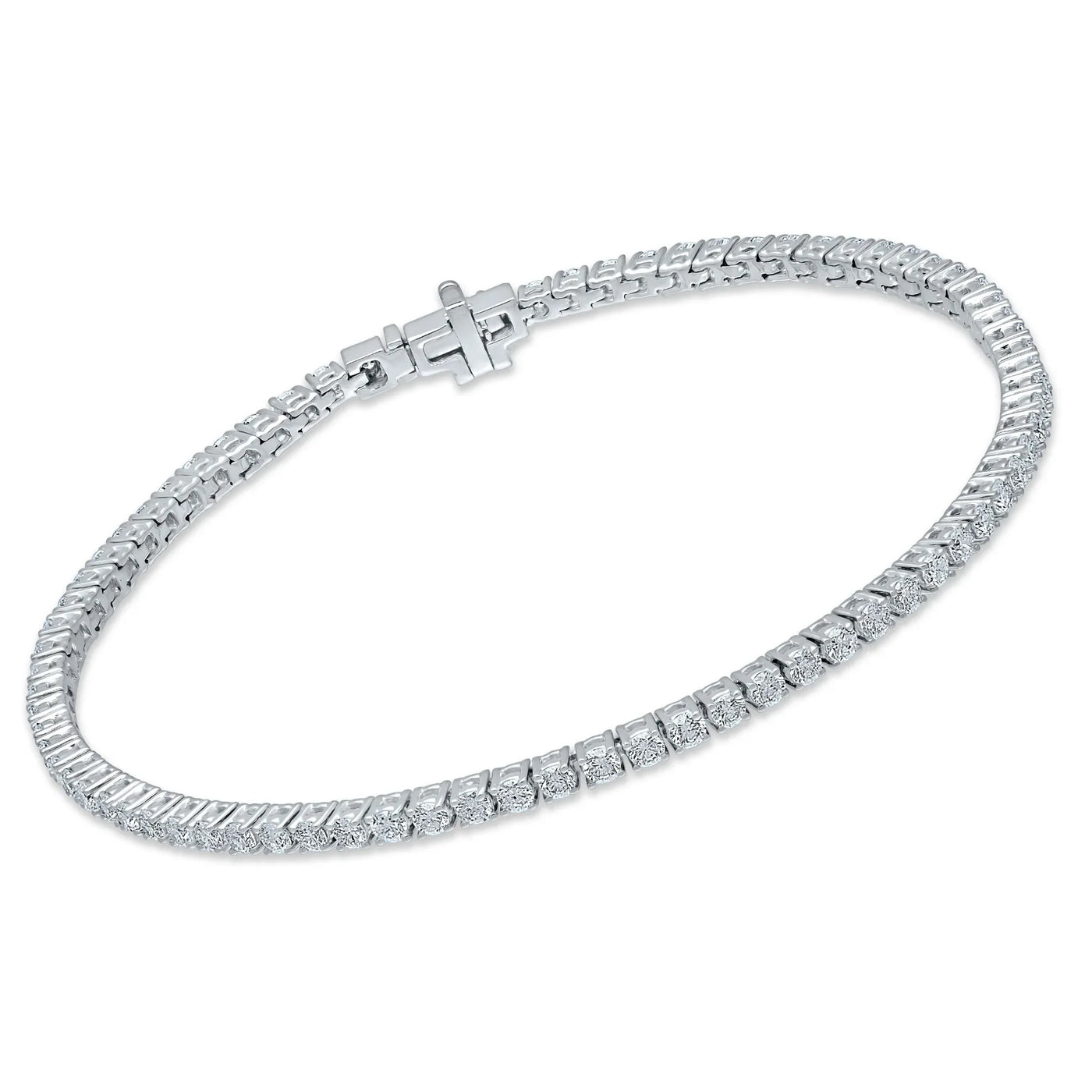 2.00 CT Lab-Grown Diamond Tennis Bracelet – 14K Gold - 14K White Gold & 14K Yellow Gold - The Lab Jewelry