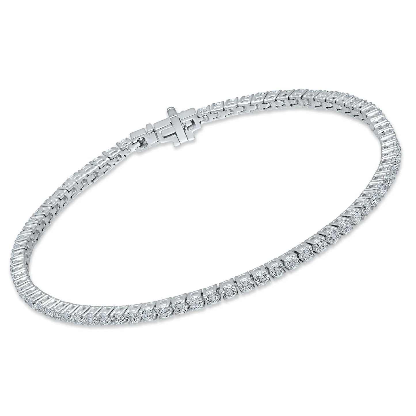 2.00 CT Lab-Grown Diamond Tennis Bracelet – 14K Gold - 14K White Gold & 14K Yellow Gold - The Lab Jewelry