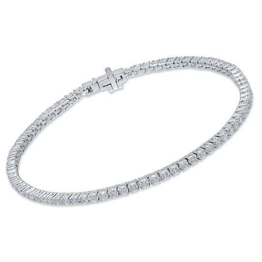 2.00 CT Lab-Grown Diamond Tennis Bracelet – 14K Gold - 14K White Gold & 14K Yellow Gold - The Lab Jewelry