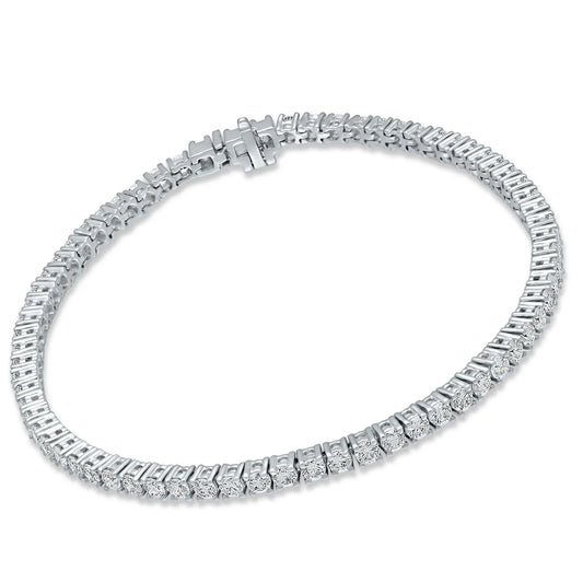 3.00 CT Lab-Grown Diamond Tennis Bracelet – 14K Gold - 14K White Gold & 14K Yellow Gold - The Lab Jewelry