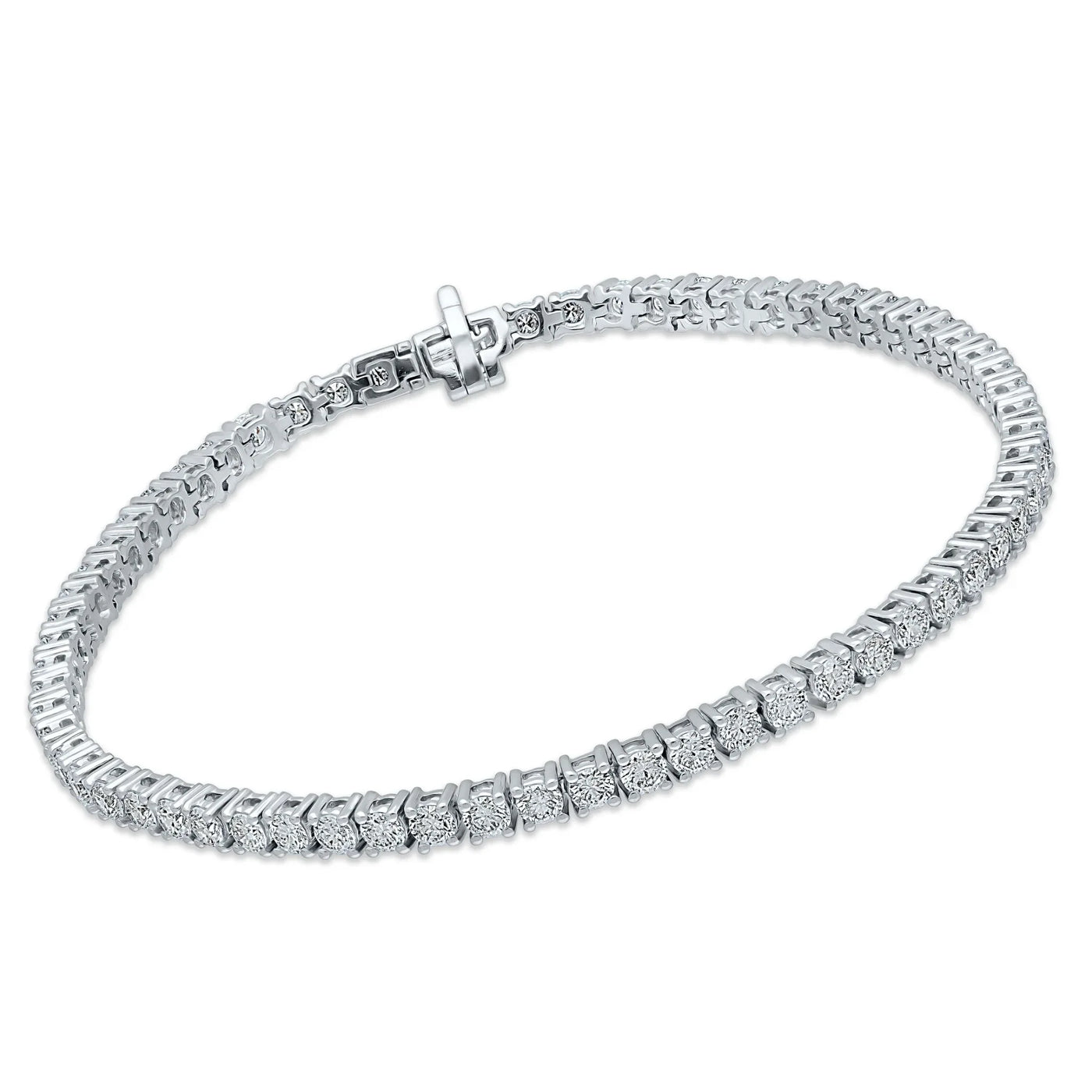 4.00 CT Lab-Grown Diamond Tennis Bracelet – 14K Gold - 14K White Gold & 14K Yellow Gold - The Lab Jewelry