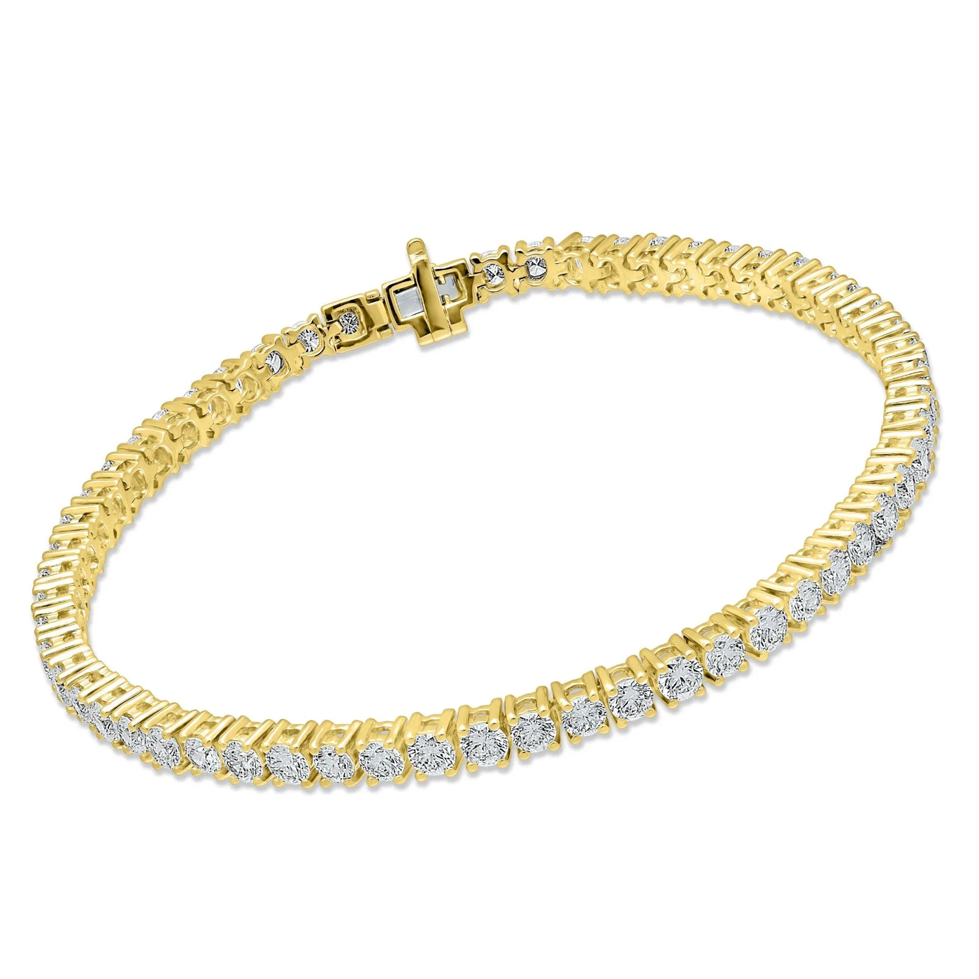 5.00 CT Lab-Grown Diamond Tennis Bracelet – 14K Gold - 14K White Gold & 14K Yellow Gold - The Lab Jewelry