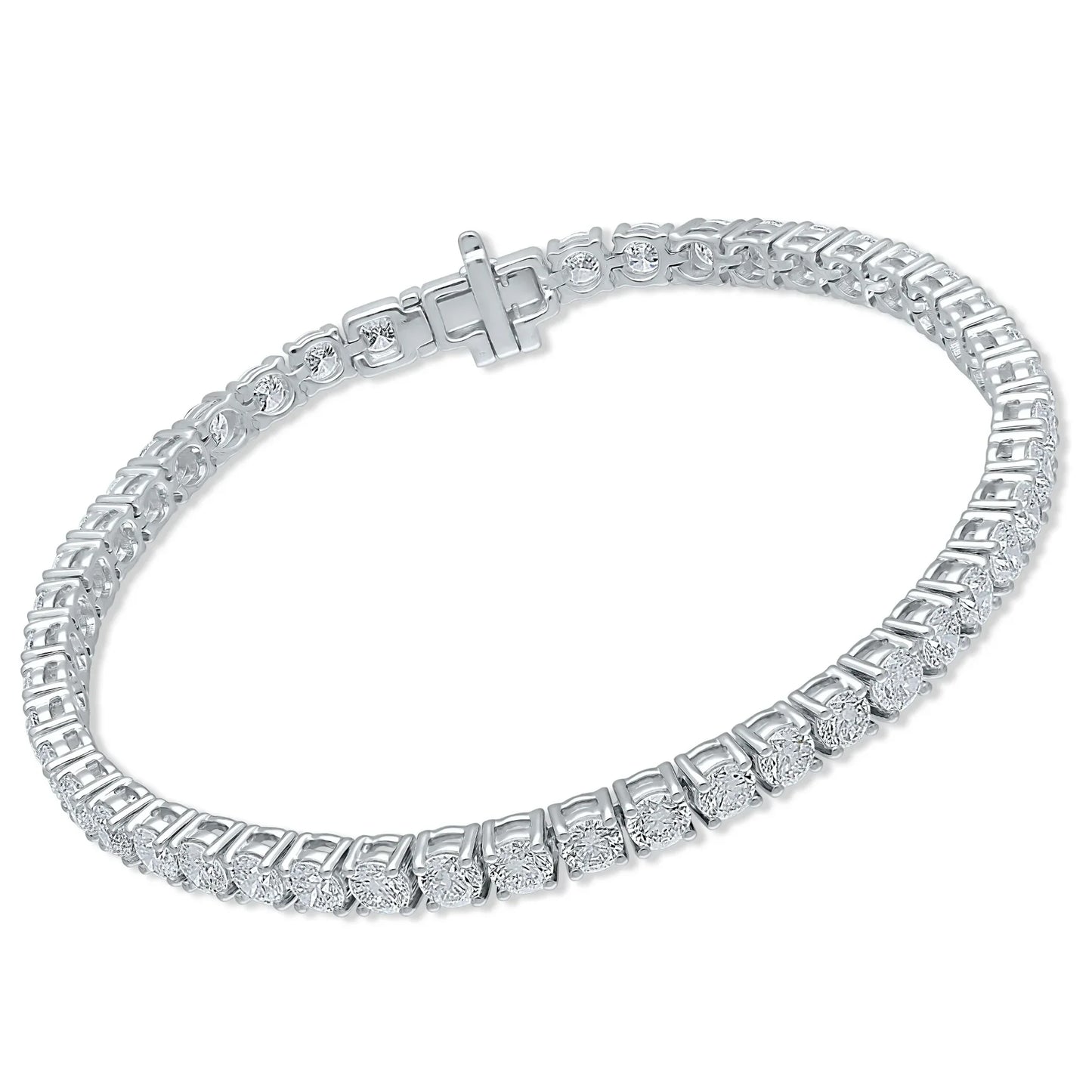 7.00 CT Lab-Grown Diamond Tennis Bracelet – 14K Gold - 14K White Gold & 14K Yellow Gold - The Lab Jewelry