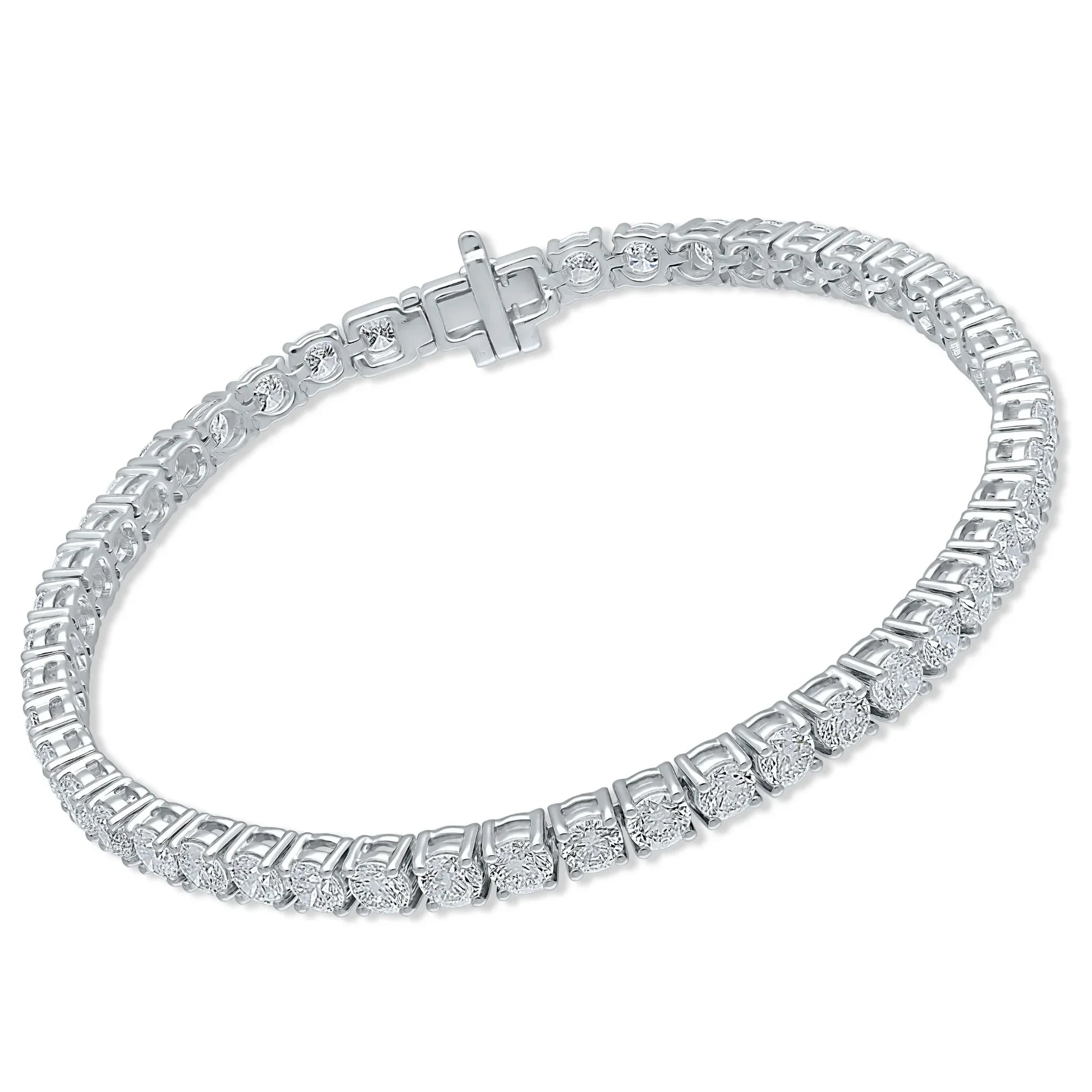7.00 CT Lab-Grown Diamond Tennis Bracelet – 14K Gold - 14K White Gold & 14K Yellow Gold - The Lab Jewelry