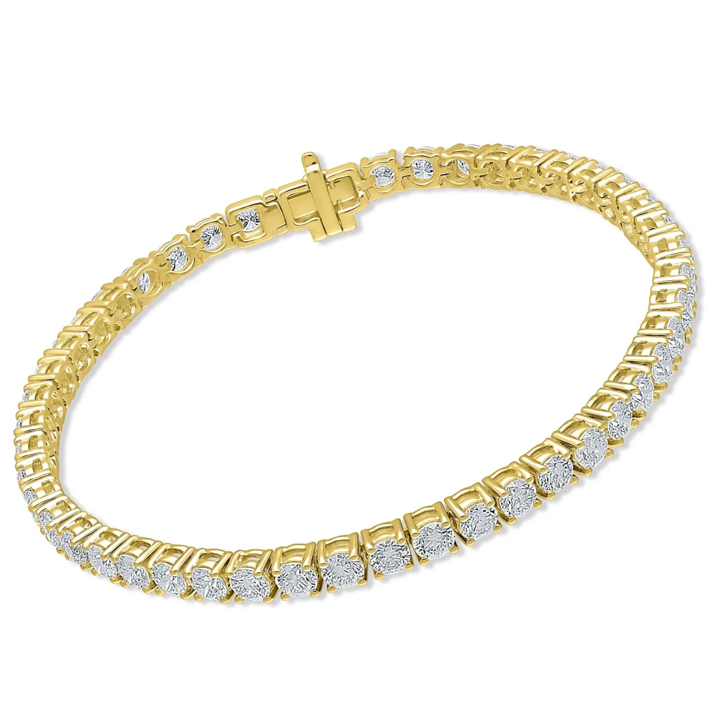 7.00 CT Lab-Grown Diamond Tennis Bracelet – 14K Gold - 14K White Gold & 14K Yellow Gold - The Lab Jewelry