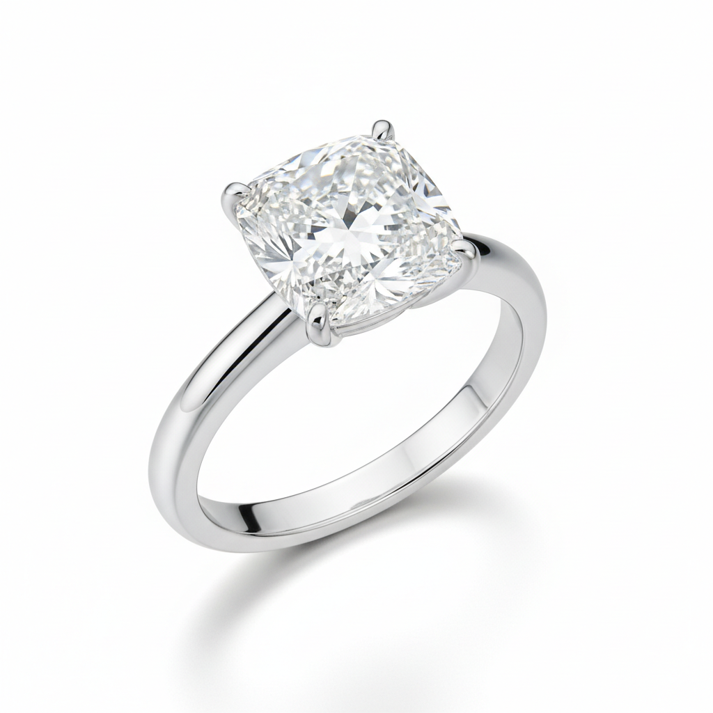 THE VECTOR_01 Ring – Cushion Lab Diamond