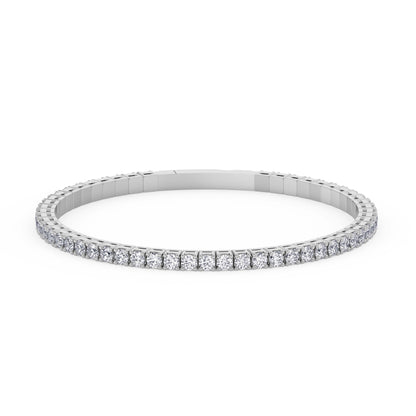 Lab-Grown Diamond Flexible Bangle - 14K White Gold & 14K Yellow Gold