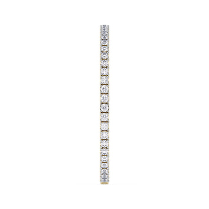 Lab-Grown Diamond Flexible Bangle - 14K White Gold & 14K Yellow Gold