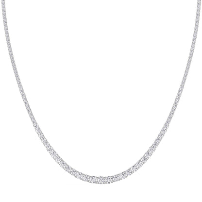 Graduated Lab-Grown Diamond Tennis Necklace – 14K Gold