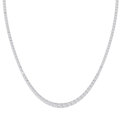 Graduated Lab-Grown Diamond Tennis Necklace – 14K Gold