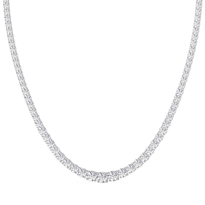 Graduated Lab-Grown Diamond Tennis Necklace – 14K Gold
