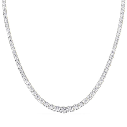 Graduated Lab-Grown Diamond Tennis Necklace – 14K Gold
