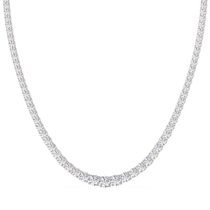Graduated Lab-Grown Diamond Tennis Necklace – 14K Gold