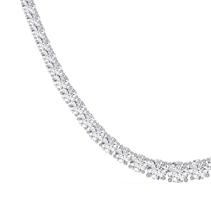 Graduated Lab-Grown Diamond Tennis Necklace – 14K Gold