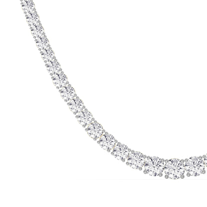 Graduated Lab-Grown Diamond Tennis Necklace – 14K Gold