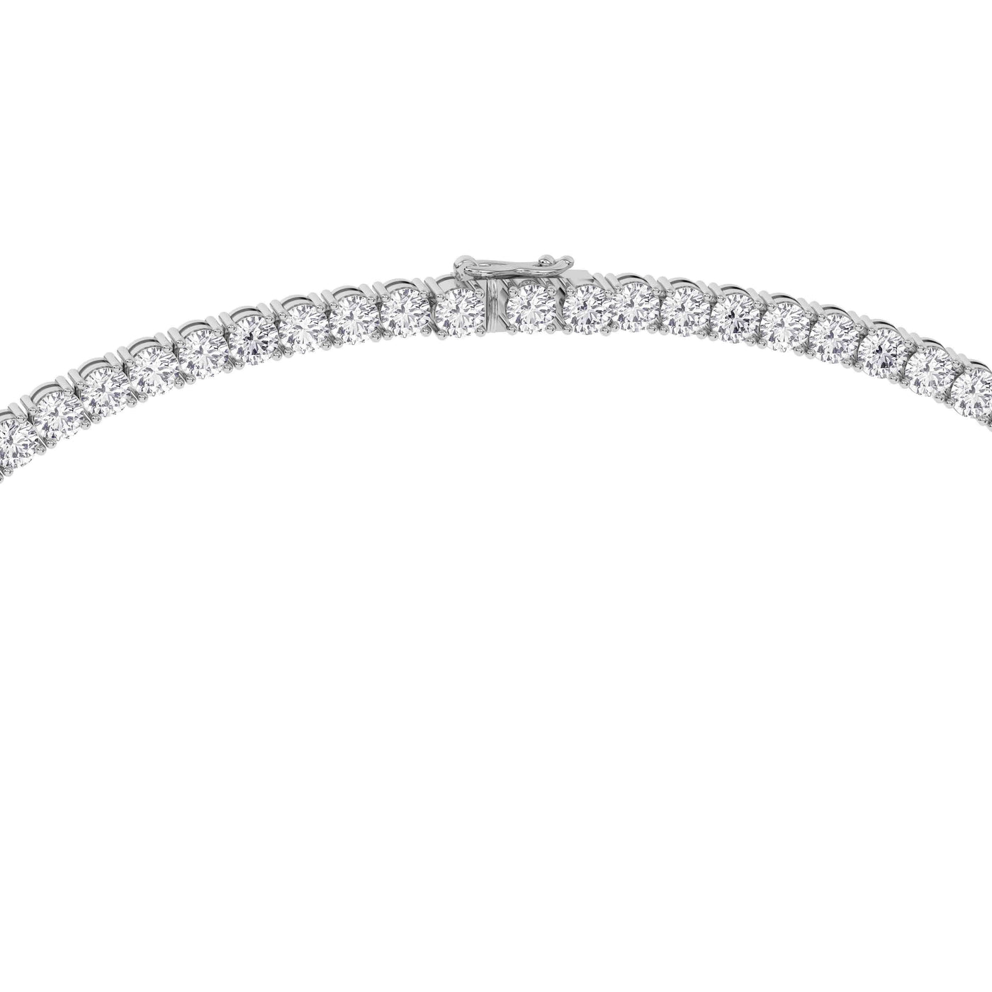 Graduated Lab-Grown Diamond Tennis Necklace – 14K Gold - 14K White Gold & 14K Yellow Gold — 5.00 to 25.00 CTW - The Lab Jewelry