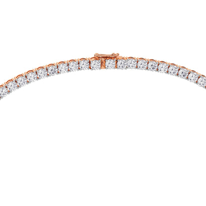 Graduated Lab-Grown Diamond Tennis Necklace – 14K Gold