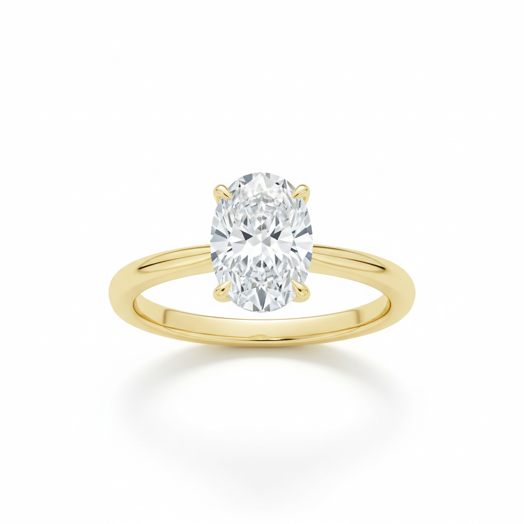 THE VECTOR_01 Ring – Oval Lab Diamond