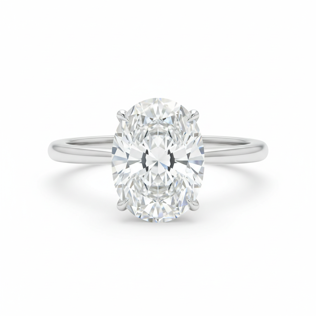 THE VECTOR_01 Ring – Oval Lab Diamond