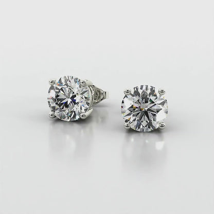 THE ORBIT_01 Stud Earrings – Round Lab Diamond