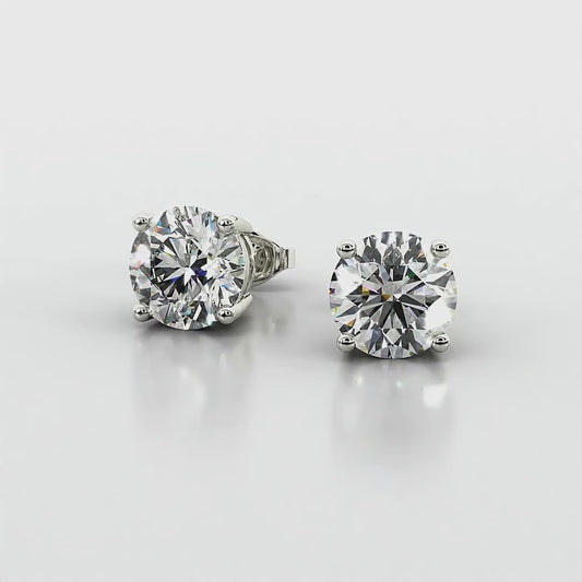 THE ORBIT_01 Stud Earrings – Round Lab Diamond