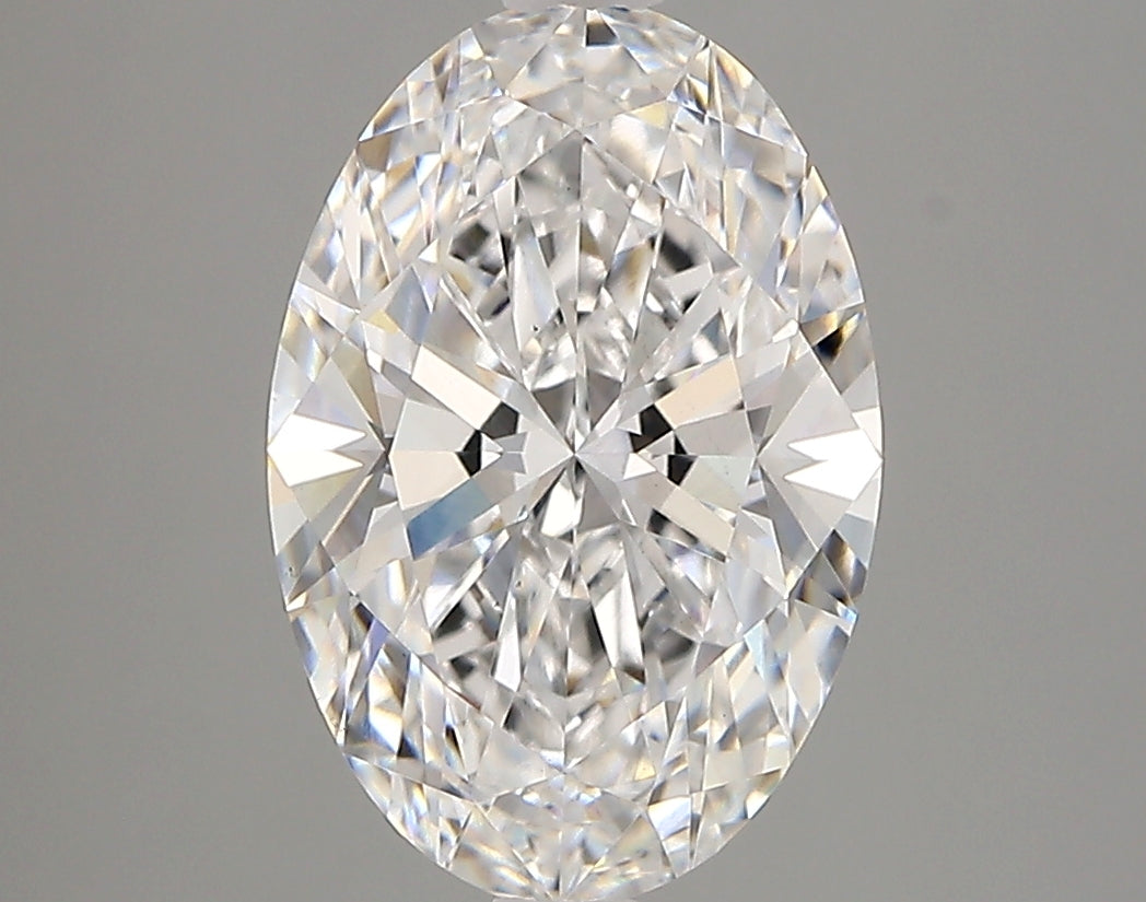 OVAL lab grown diamond 2.82ct D/vs1