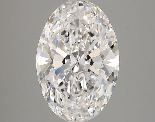 OVAL lab grown diamond 2.82ct D/vs1
