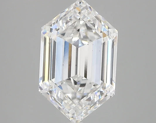 Lab Grown Diamond – LONG HEXAGON – 3.12 ct – D/vs1 – IGI - The Lab Jewelry