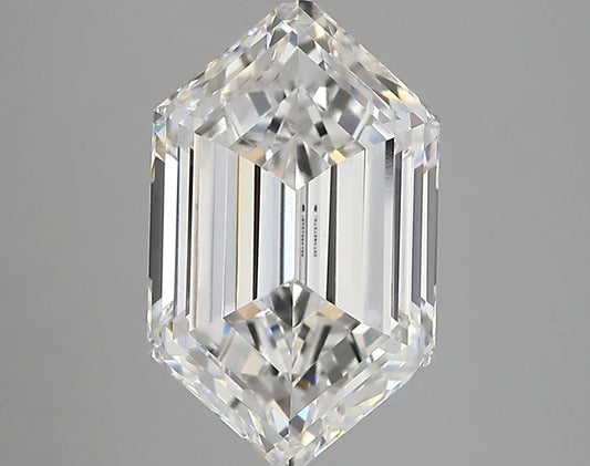 Lab Grown Diamond – LONG HEXAGON – 3.47 ct – F/vvs2 – IGI - The Lab Jewelry