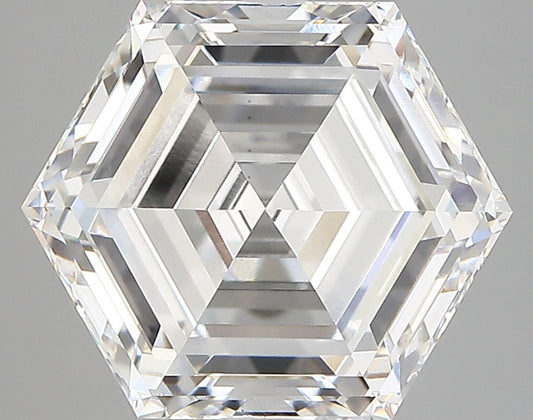 HEXAGON lab grown diamond 5.55ct D/vvs2