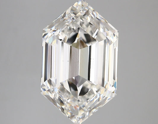 LONG HEXAGON lab grown diamond 6.06ct E/vvs2