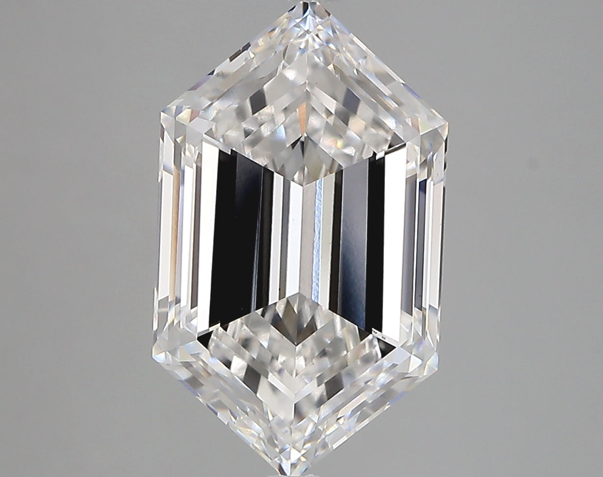 LONG HEXAGON lab grown diamond 4.64ct D/vs1