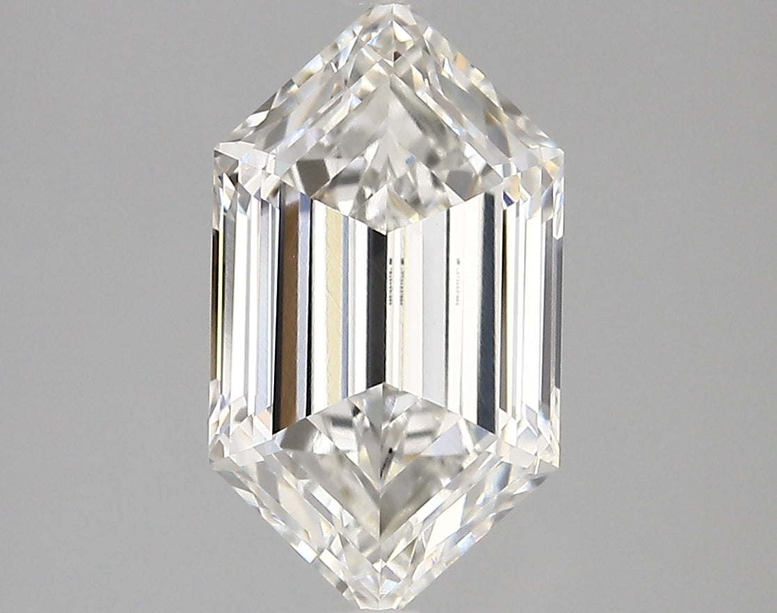 LONG HEXAGON lab grown diamond 3.10ct F/vvs1