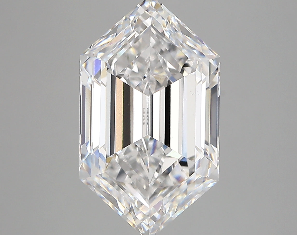 LONG HEXAGON lab grown diamond 4.65ct D/vvs2