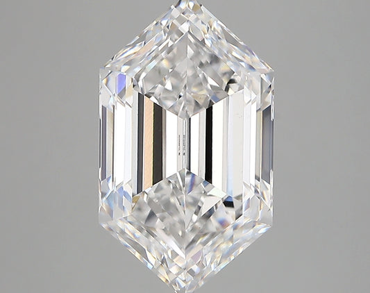 LONG HEXAGON lab grown diamond 4.65ct D/vvs2